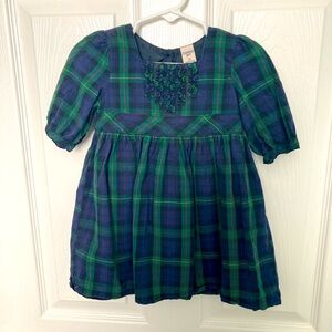 Osh Kosh Tartan Plaid Baby girl Christmas Dress 18 months